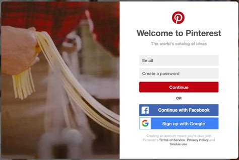 pinterest sign up.